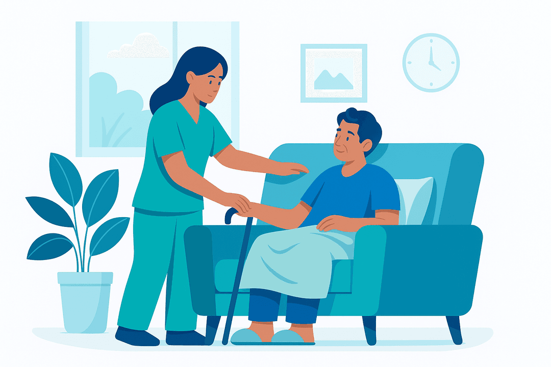 Indian family supporting recovery at home